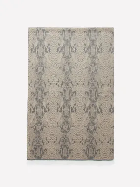 Brauner Jacquard-Schal, Beige 