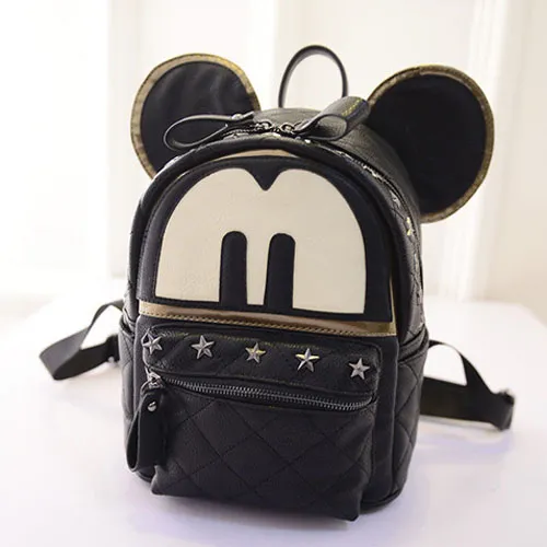Cartoon Style Micky Shaped Rivets Backpack