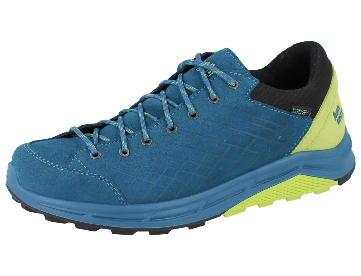 HANWAG Coastrock Herren Trekkingschuhe blau gelb Veloursleder