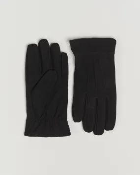 Lined Wool Gloves Black