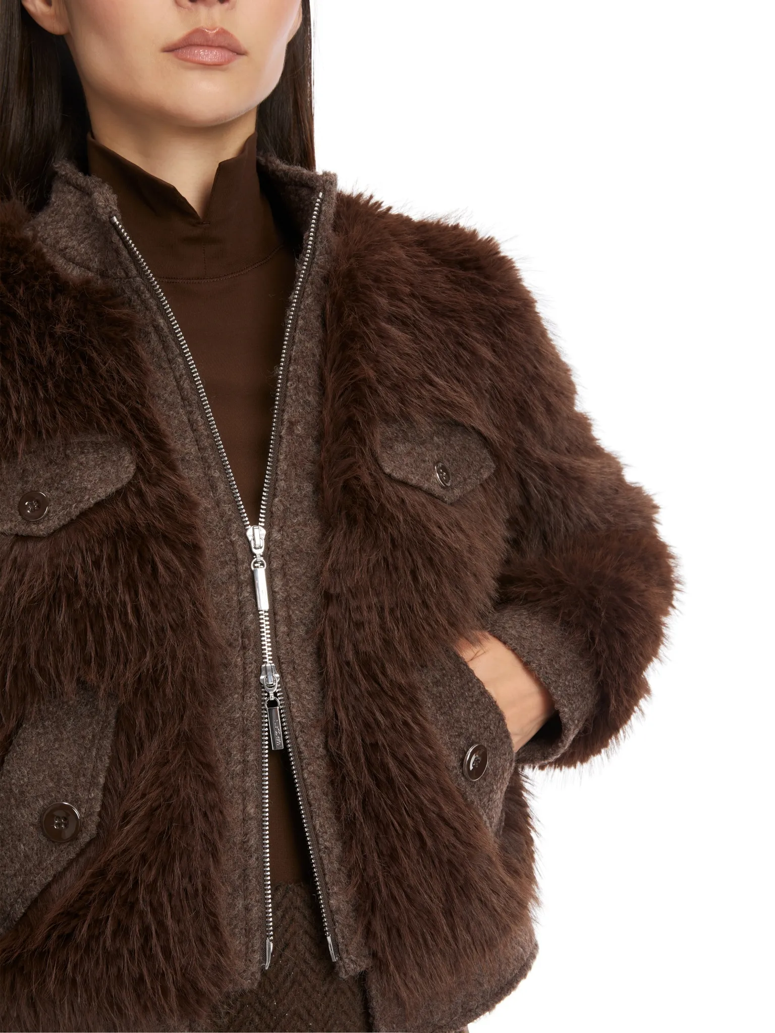 MARC CAIN Outdoorjacke in Fun Fur 10766435