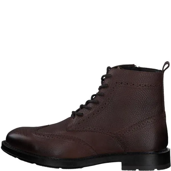 Marco Tozzi Herren Stiefelette Schnürscuh Leder Lochmuster braun S23 2-15101-41
