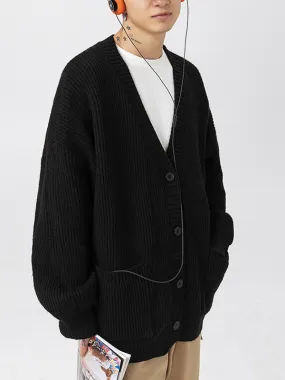 Schwer strukturierter Cardigan-Pullover